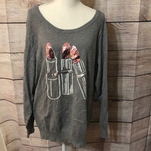 NWT Torrid lipstick sweater